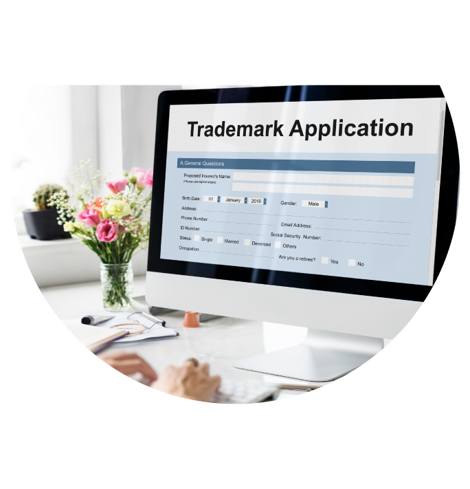 Trademark application form in LED